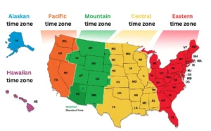 ساعت آمریکا در مناطق مختلف این کشور تغییر می‌کند.